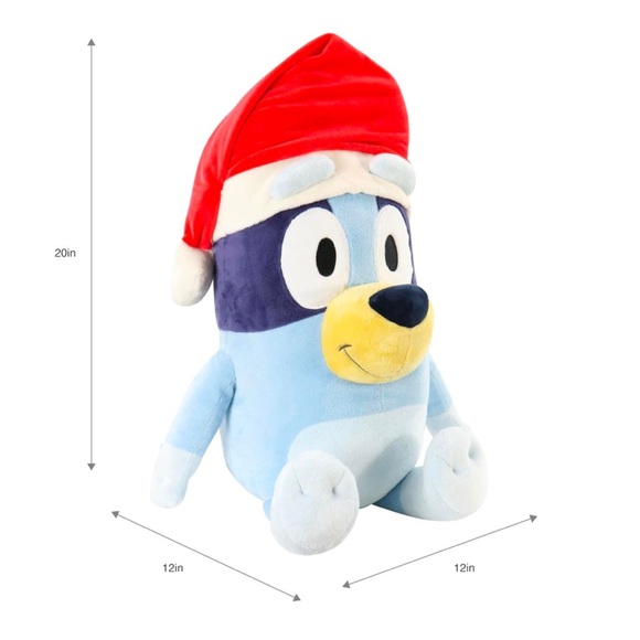 Animal Adventure Bluey with Santa Hat 20" Plush NWT - Picture 13 of 15